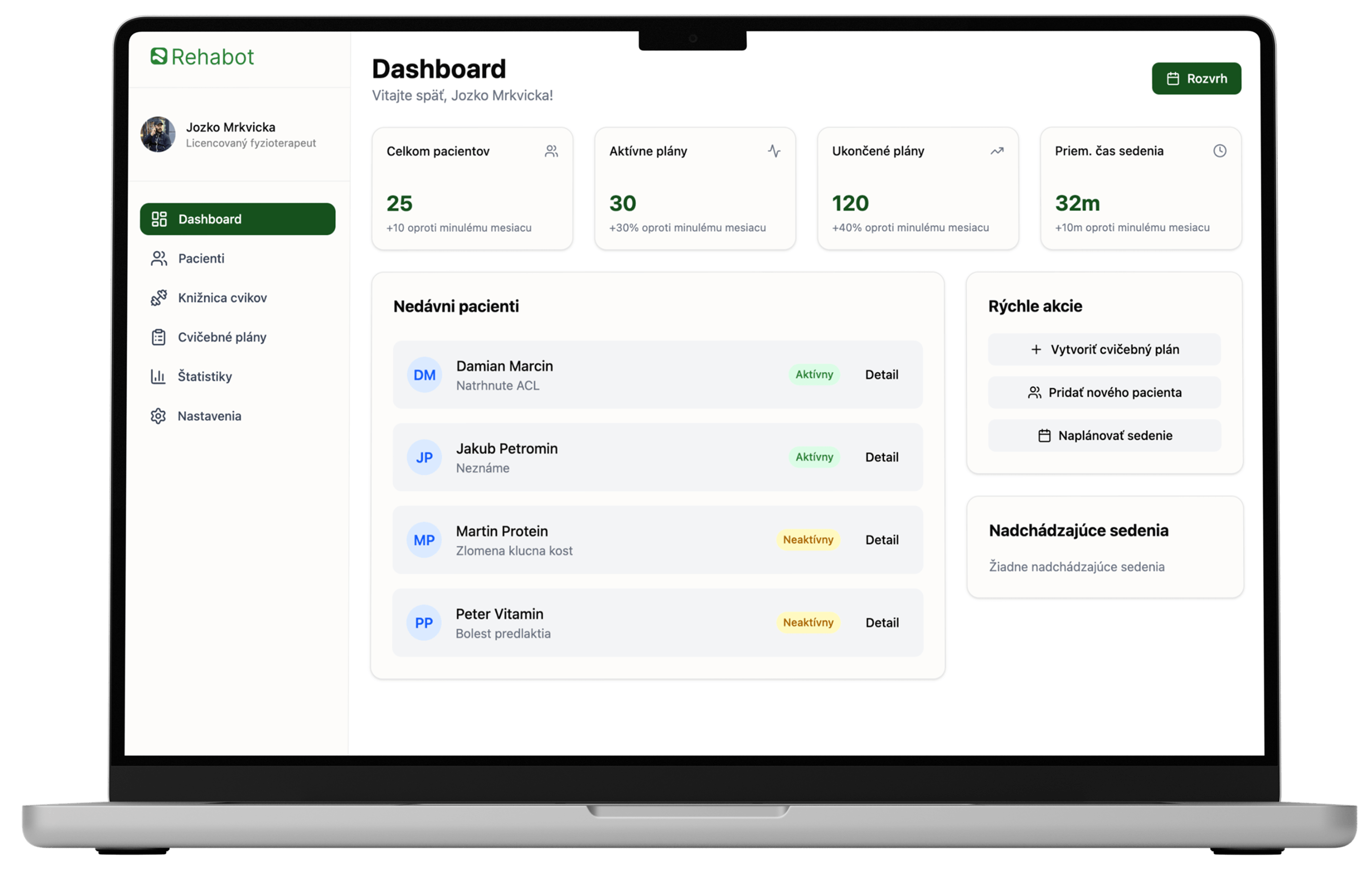 Rehabot – laptop mockup